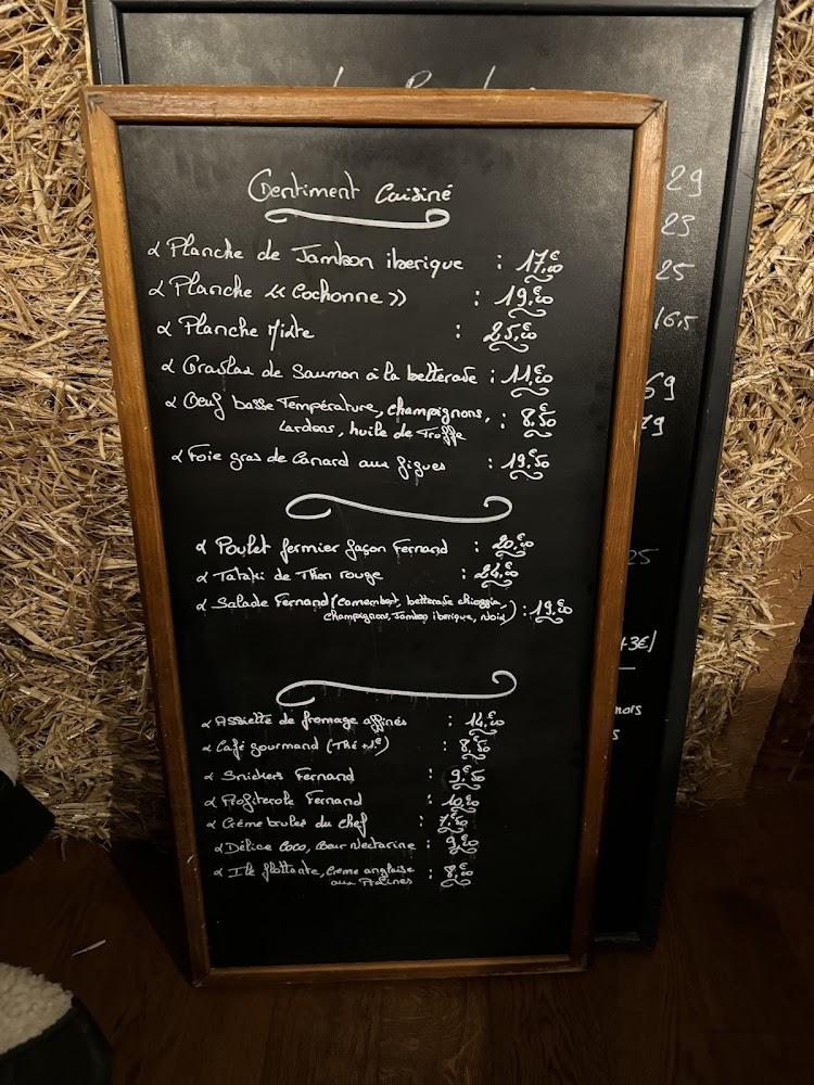 Chez Fernand - Restaurant Saint-Herblain - Menu Image 1